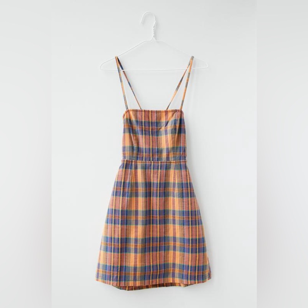 UO Midnight Tie-Back Bodycon Cotton Mini Dress